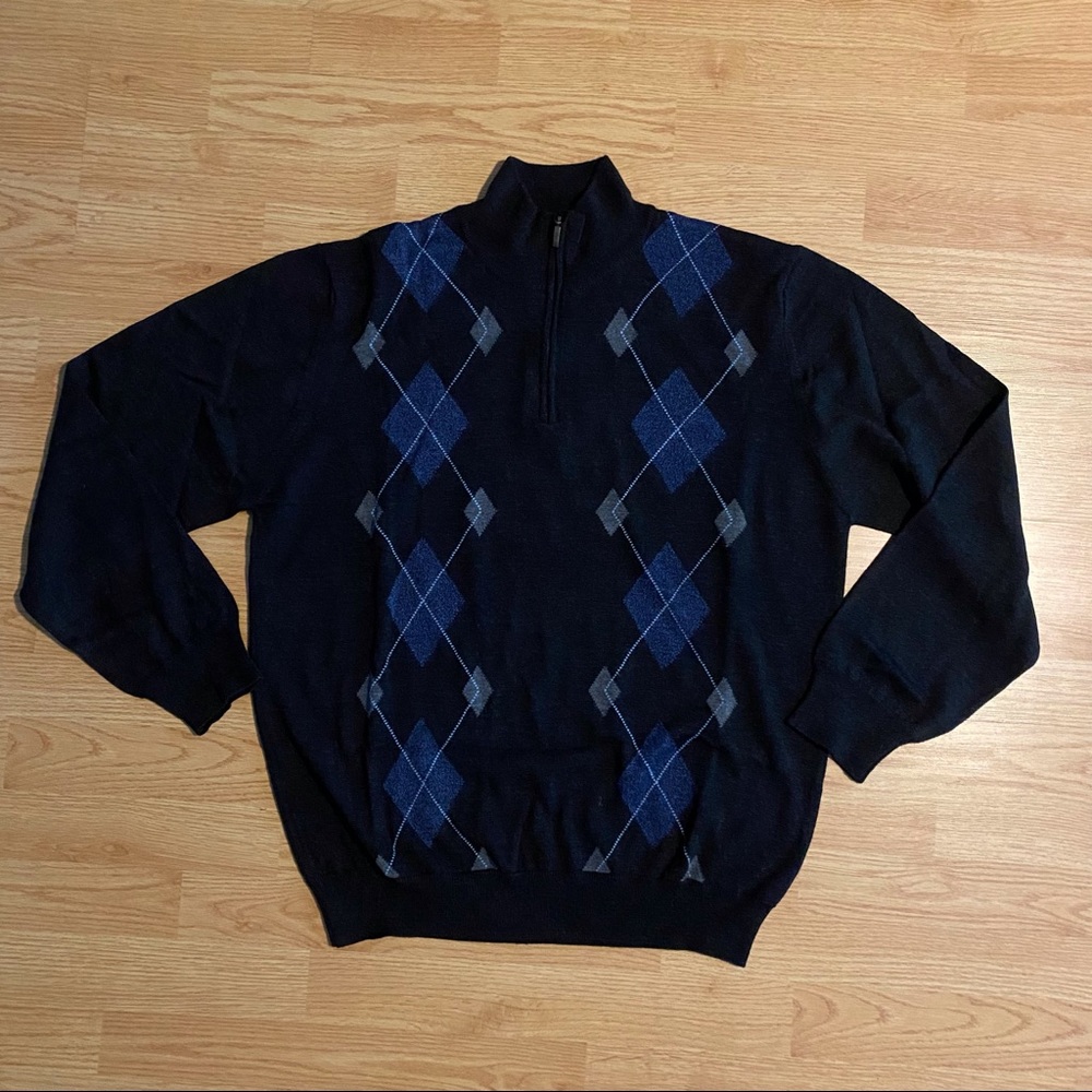 Tom James Quarter Zip Wool Sweater